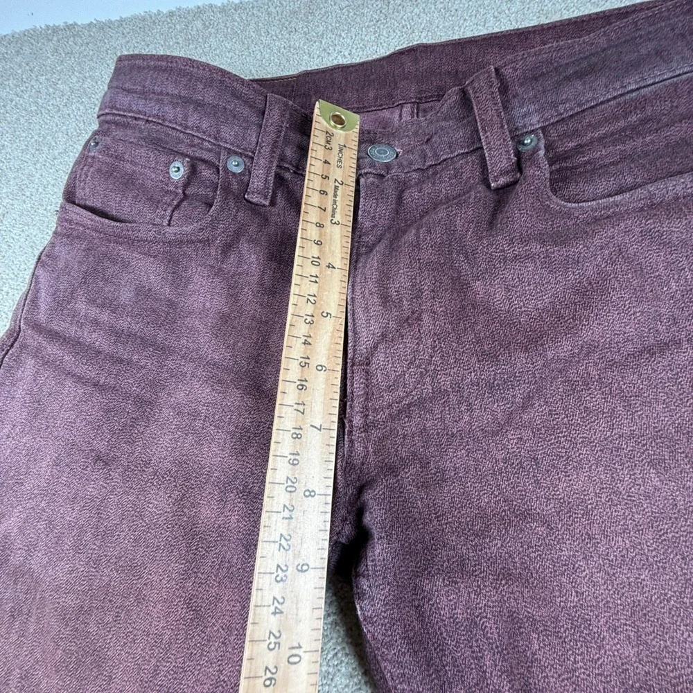 Levis 511 Slim Fit Jeans Mens 29x30 Burgundy Maroon Red 04511-2336